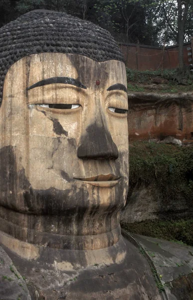 Nagy Buddha Közelében Város Leshan Tartományban Szecsuán Kínában Eastasia — Stock Fotó