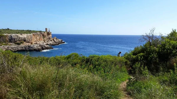 Colina Majorca Com Vista Para Mar — Fotografia de Stock