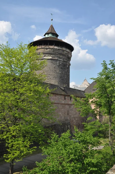 Torre Fortificación Ciudad Fortificación Francia Bavaria Alemania Arquitectura Medieval Ciudad — Foto de Stock