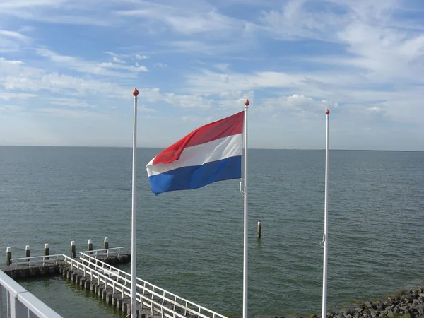 Bandera Holland Afsluitdijk — Foto de Stock