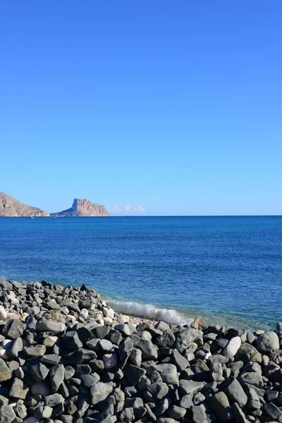 Piedras Pavimentadas Playa Rocas Grises — Foto de Stock