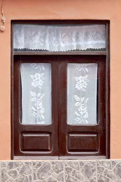 Vanha Historiallinen Ikkuna Puerto Cruz Teneriffa Kanariansaaret Espanja — kuvapankkivalokuva