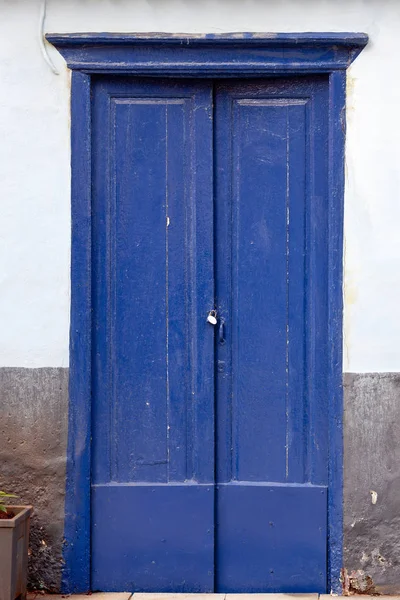 Staré Historické Dřevěné Dveře Puerto Cruz Tenerife Kanárské Ostrovy Španělsko — Stock fotografie