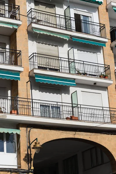 House Facades Mediterranean Javea Costa Blanca スペイン — ストック写真