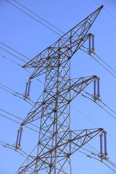 Высоковольтная Линия Электропередачи Башня — стоковое фото