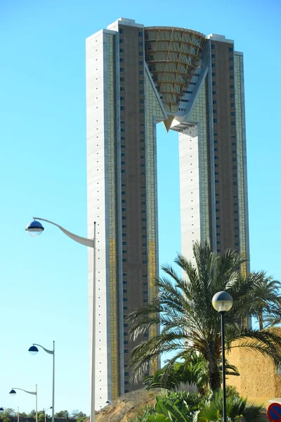 Vista Urbana Panorámica Fachada Rascacielos Modernos — Foto de Stock