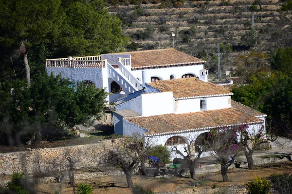 Gündüz Vakti Ispanyol Evleri Cepheleri — Stok fotoğraf