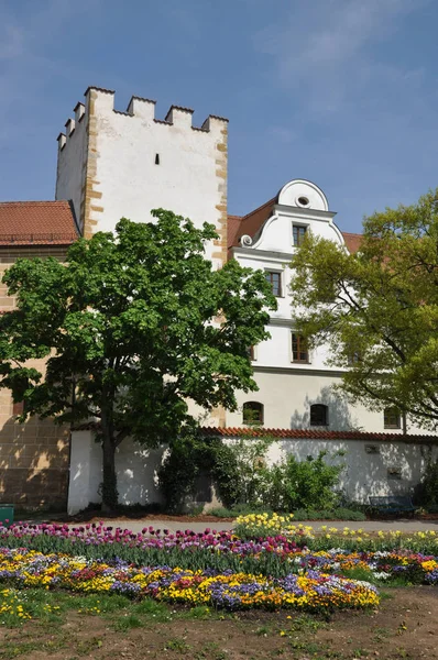 Armory Amberg Muralhas Cidade Arquitetura Bayern Bavaria Oriental Alemanha Cidade — Fotografia de Stock