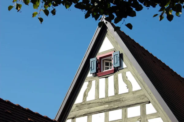 Gable Small Cultural Center Rheinzabern — Stock Photo, Image