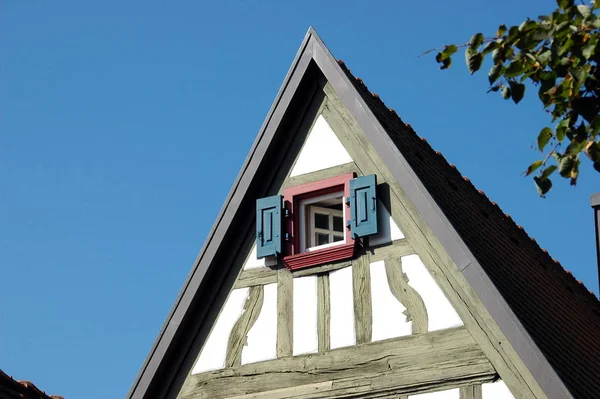 Gable Van Klein Cultureel Centrum Rheinzabern — Stockfoto