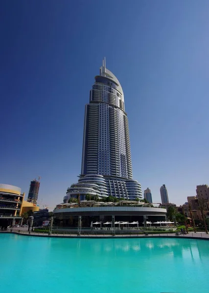 Dubai Burj Khalifa Fontains — Stock Fotó