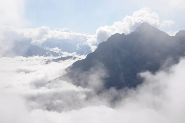 Clouds Serles Stubai Stubaital Mountain Mountains Alps High Mountains Tyrol — стоковое фото