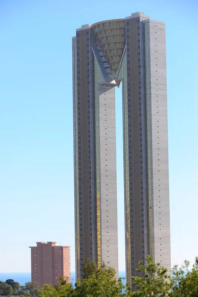 Malerische Städtische Ansicht Moderner Wolkenkratzer Fassade — Stockfoto