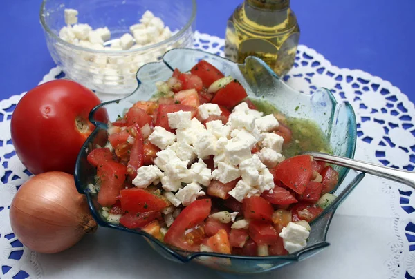 Nahaufnahme Von Frischem Leckerem Salat — Stockfoto