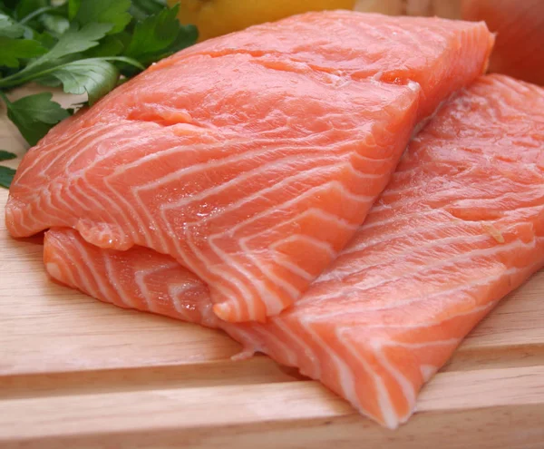 Appetizing Salmon Fish Meat Sea Food — Stock Photo, Image