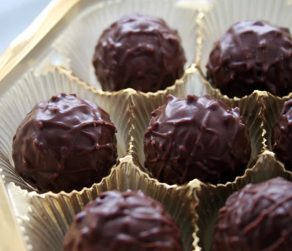 Chocolate Truffles Close — Stock Photo, Image