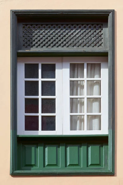 Old Historic Window Puerto Cruz Tenerife Canary Islands Spain — Stock Photo, Image