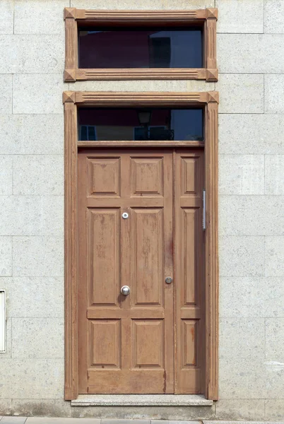 Old Historic Wooden Door Puerto Cruz Tenerife Canary Islands Spain — Stock Photo, Image