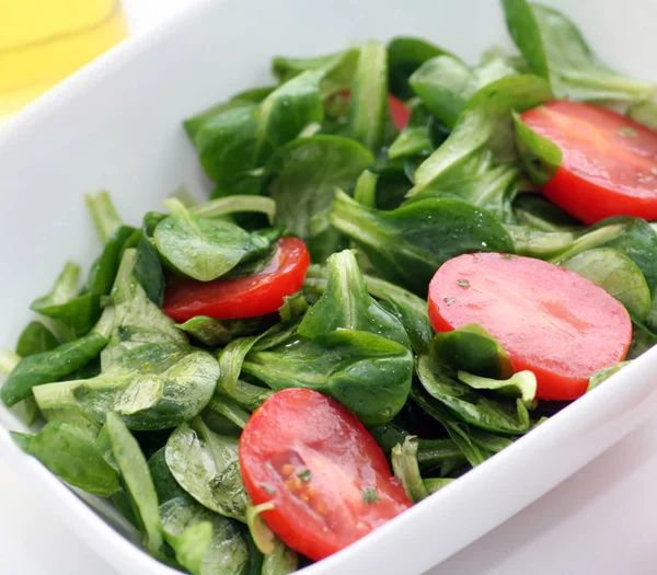 Maissalat Mit Tomaten — Stockfoto