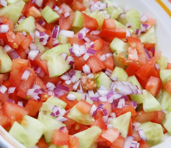 Närbild Färsk Välsmakande Sallad — Stockfoto