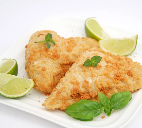 Delicious Cooked Dinner Close — Stock Photo, Image