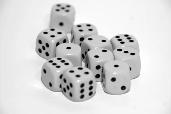 赌博骰子方块 碰运气游戏 — 图库照片