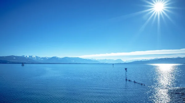 Θέα Της Λίμνης Constance Από Lindau Στη Βαυαρία — Φωτογραφία Αρχείου