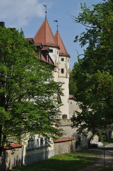 Amberg Stadsmuren Nabburgerpoort Poort Toren Architectuur Bayern Oostelijke Bavaria Duitsland — Stockfoto