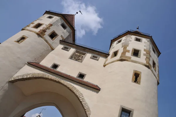Amberg Stadsmuren Nabburgerpoort Poort Toren Architectuur Bayern Oostelijke Bavaria Duitsland — Stockfoto