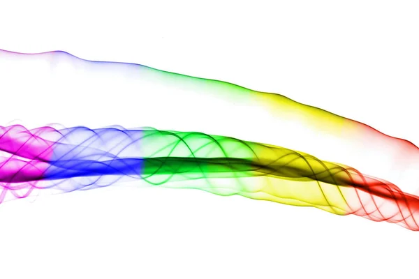 Abstrakcyjny Kolorowy Dym Białym Tle — Zdjęcie stockowe