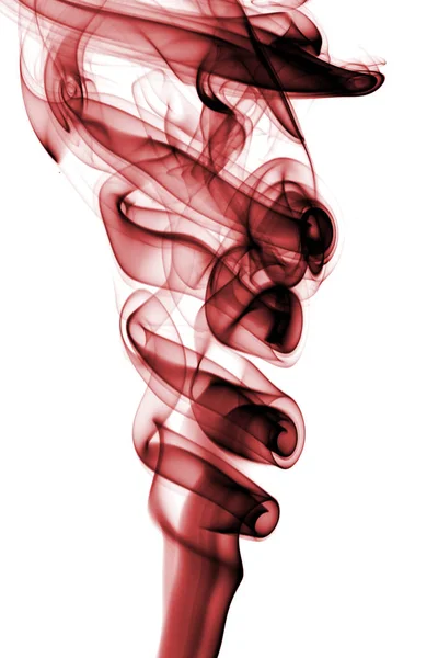 Abstrakter Roter Rauch Auf Weißem Hintergrund — Stockfoto