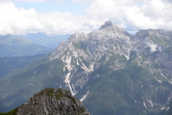 Cloud Serles Stubai Stubaital Mountain Mountains Alps High Mountains Tirol — Fotografia de Stock