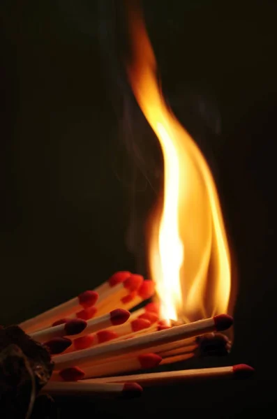 Red Orange Flame Fire Burning — Stock Photo, Image