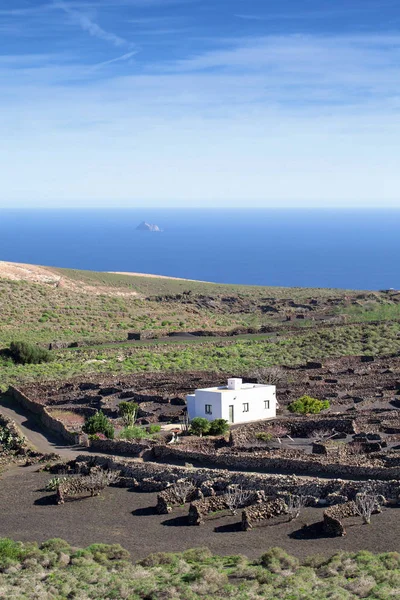Lanzarote Vista Isla Rocosa Del Este —  Fotos de Stock