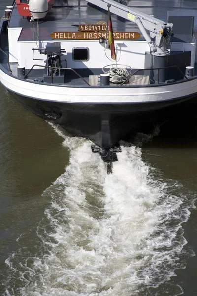 Bateau Dans Écluse Neckarzimmern Allemagne — Photo