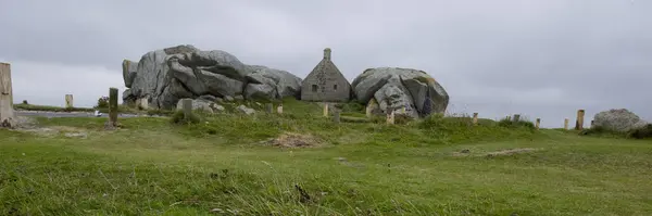 Hus Mellan Klipporna Cotes Armor Finistere Bretagne Frankrike — Stockfoto