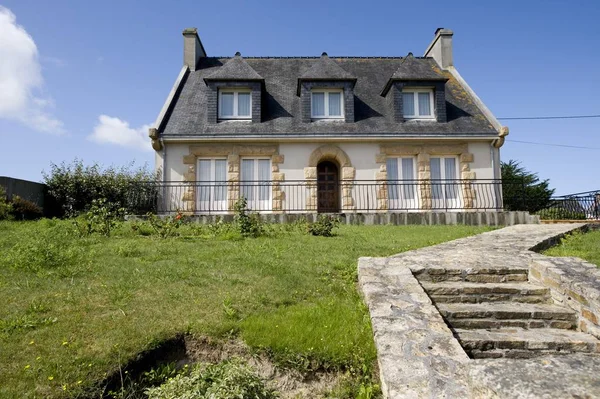 Typisch Huis Bretagne Frankrijk — Stockfoto