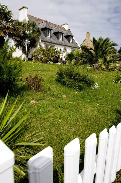 Typisches Haus Der Bretagne Frankreich — Stockfoto