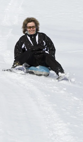 Mulher Airboard — Fotografia de Stock