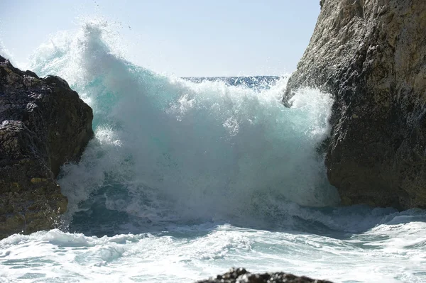 Surfear Mar Iónico Isla Los Left Kas Greece — Foto de Stock