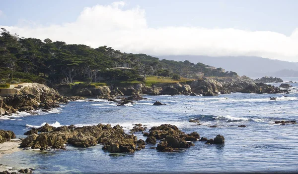 Praia Seixos Costa Monterey Califórnia Nos Eua — Fotografia de Stock