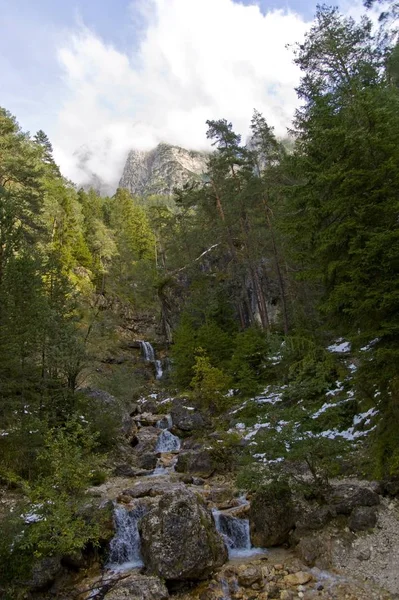 Doğanın Arka Planında Güzel Bir Şelale — Stok fotoğraf