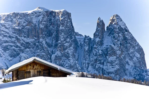 Inverno Nas Dolomitas Itália — Fotografia de Stock