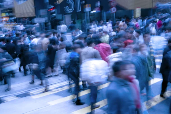 Foule Aux Heures Pointe Dans Ville — Photo