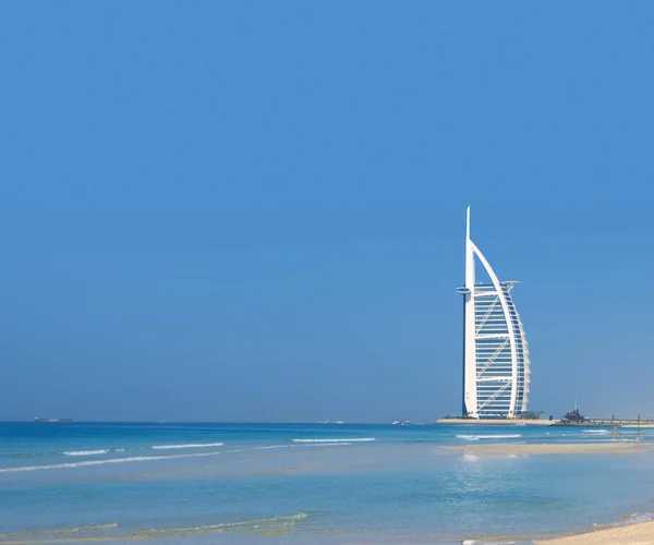 Burj Arab Ban Dubai Strandon — Stock Fotó