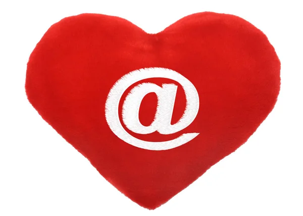 Corazón Rojo Con Símbolo Amor — Foto de Stock