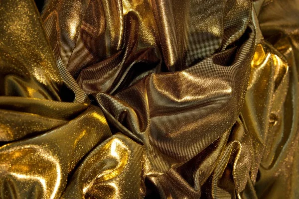 Altın Ipek Kumaş Dokusu — Stok fotoğraf