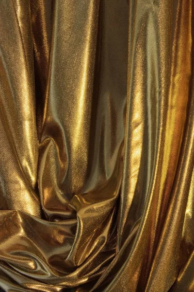 Textura Seda Ouro Close — Fotografia de Stock