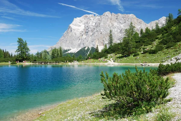 Hermosa Vista Sobre Los Alpes Montañas Fondo —  Fotos de Stock