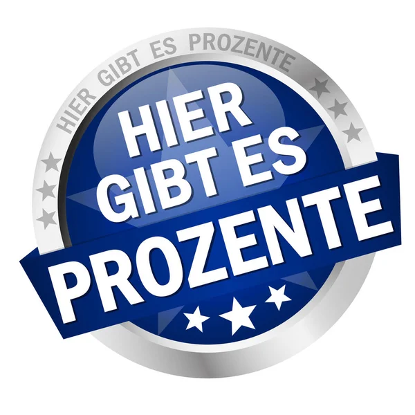 Taste Mit Banner Gibt Prozent — Stockfoto